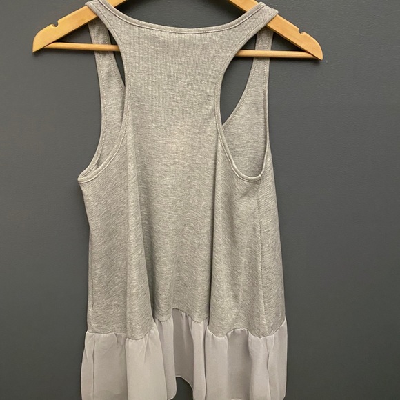 Grey Ruffle Tank Top - Picture 5 of 8